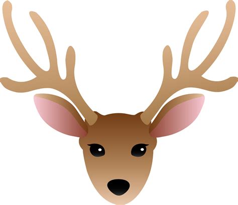 Face of a Male Deer - Free Clip Art