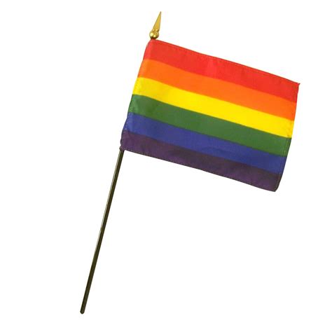 Flag - Rainbow 4" x 6" Poly