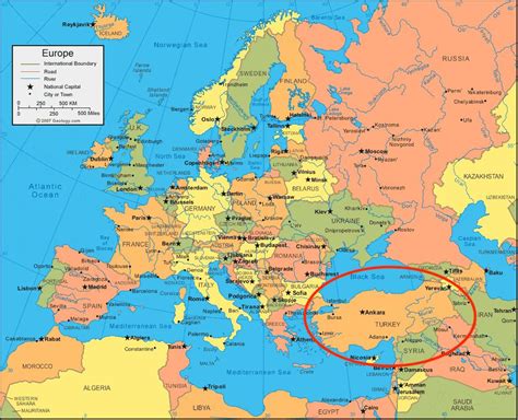 Turkey map europe - Map of Turkey europe (Western Asia - Asia)