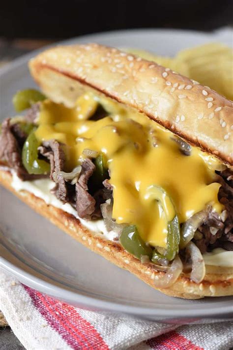 Homemade Philly Cheesesteak Sandwich Recipe | Adventures of Mel