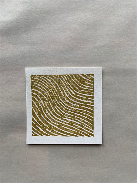 Friction Ridges Square Block Print - Etsy