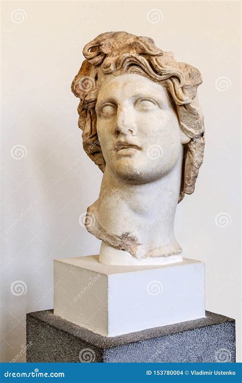 Head of the Sun God Helios. 2 Century BC Editorial Stock Image - Image ...