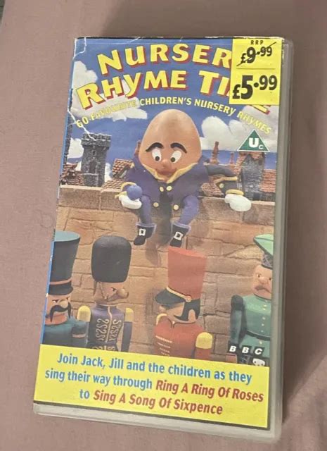 NURSERY RHYME TIME 1994 Rare VHS Vintage Video 60 Favourite Nursery ...