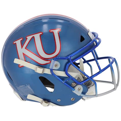 Kansas Jayhawks Team-Issued Blue Helmet from the Football Program - AA0050413