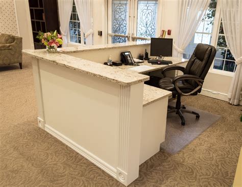 Custom Made Reception Desk by Seaton Frank Wood Studio LLC | CustomMade.com