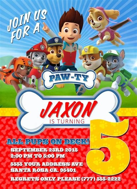 25 Best Paw Patrol Birthday Invitations Free - Home Inspiration and ...