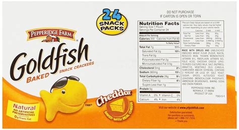 Goldfish Snack Bag Nutrition Facts | Besto Blog