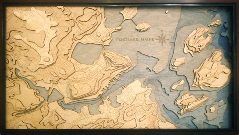 A Wooden Laser-Cut Topo Map of Portland, ME – The Shamblog