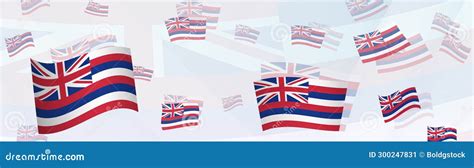 Hawaii Flag-themed Abstract Design on a Banner. Abstract Background ...