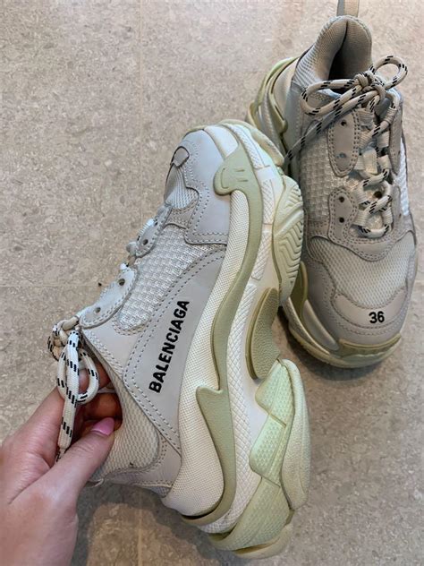 balenciaga triple S white, Women's Fashion, Footwear, Sneakers on Carousell