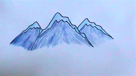 HOW TO DRAW A SNOW MOUNTAIN - YouTube