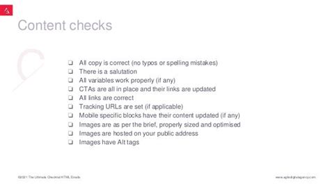 The Ultimate Checklist to HTML Emails | PPT