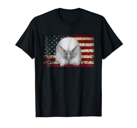 American Bald Eagle Eyes Shirt Usa Flag Patriotic Shirt | Teevimy