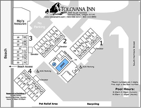 2018 Tolovana Map > Tolovana Inn, Cannon Beach, OR