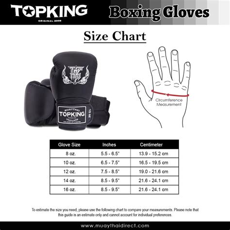 Size Chart For Boxing Gloves | jyotikka.com