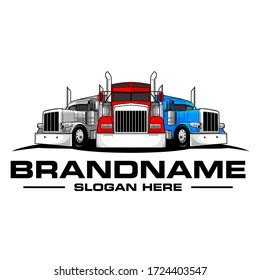 Semi Truck Company Logo Design