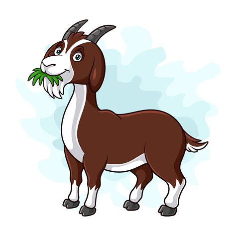 goat cartoon eating grass isolated on white background 18976334 Vector Art at Vecteezy