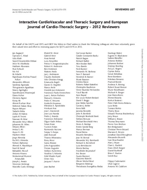 (PDF) Interactive CardioVascular and Thoracic Surgery and European ...