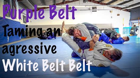 51 year old purple belt vs aggressive young white belt - YouTube