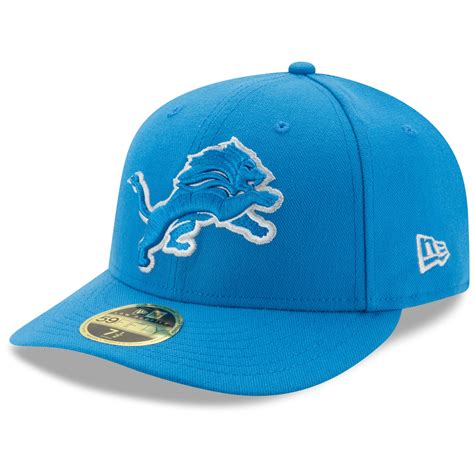 Men's New Era Blue Detroit Lions Omaha Low Profile 59FIFTY Fitted Hat