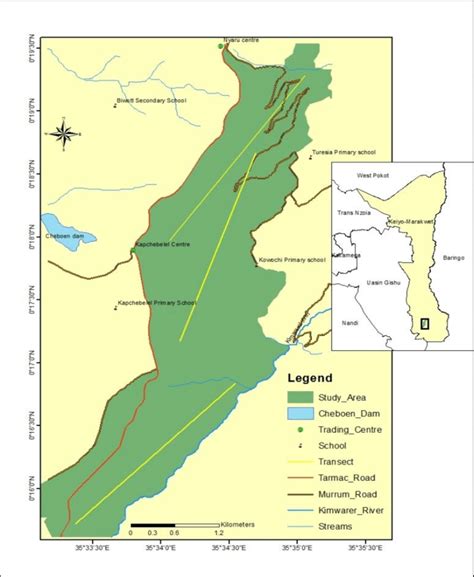 Map of Elgeyo Marakwet County Showing the Study Area | Download Scientific Diagram