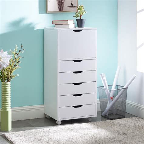 Carly 6-Drawer Office Storage Cabinet by Naomi Home-Color:White ...