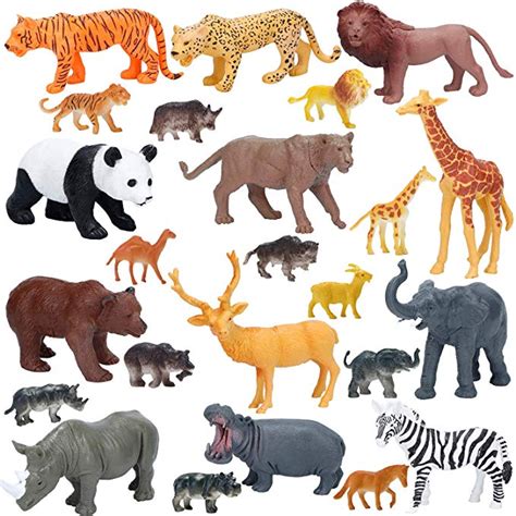 Educational 12 NEW ZOO ANIMALS TOY PLAYSET SAFARI JUNGLE ANIMAL PARTY FAVORS TIGER LION TE6401144