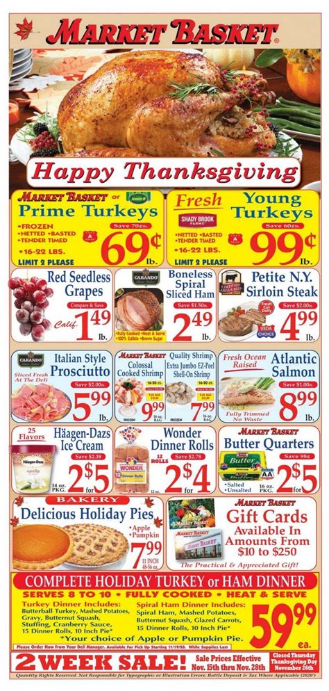 Market Basket Weekly Flyer Nov 15 – Nov 28, 2020