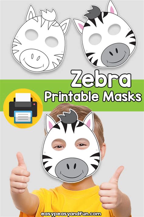 Printable Zebra Mask Template – Easy Peasy and Fun Membership