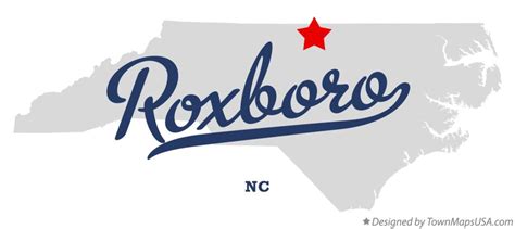 Map of Roxboro, NC, North Carolina