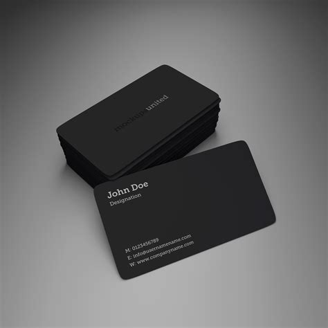 Rounded Corner Business Card Mockup | Business card mock up, Business card template psd ...