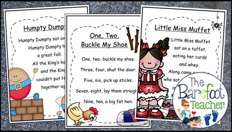 Nursery Rhymes Poetry Books for Kids Plus a FREE Download | The Barefoot Teacher