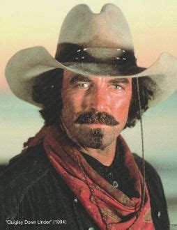 Tom Selleck: close-up from "Quigley Down Under" (1994) | Tom selleck, Classic film stars, Portrait