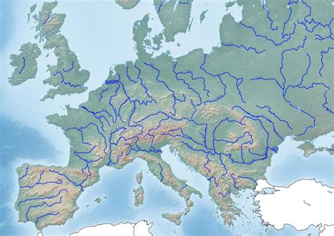 Main Rivers Map Europe Stock Illustrations – 115 Main Rivers Map Europe ...