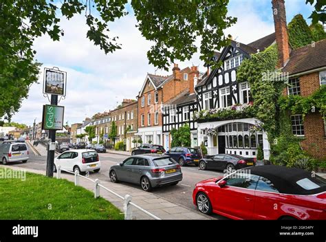 The Greyhound pub at Kew Green South West London England , UK Stock ...