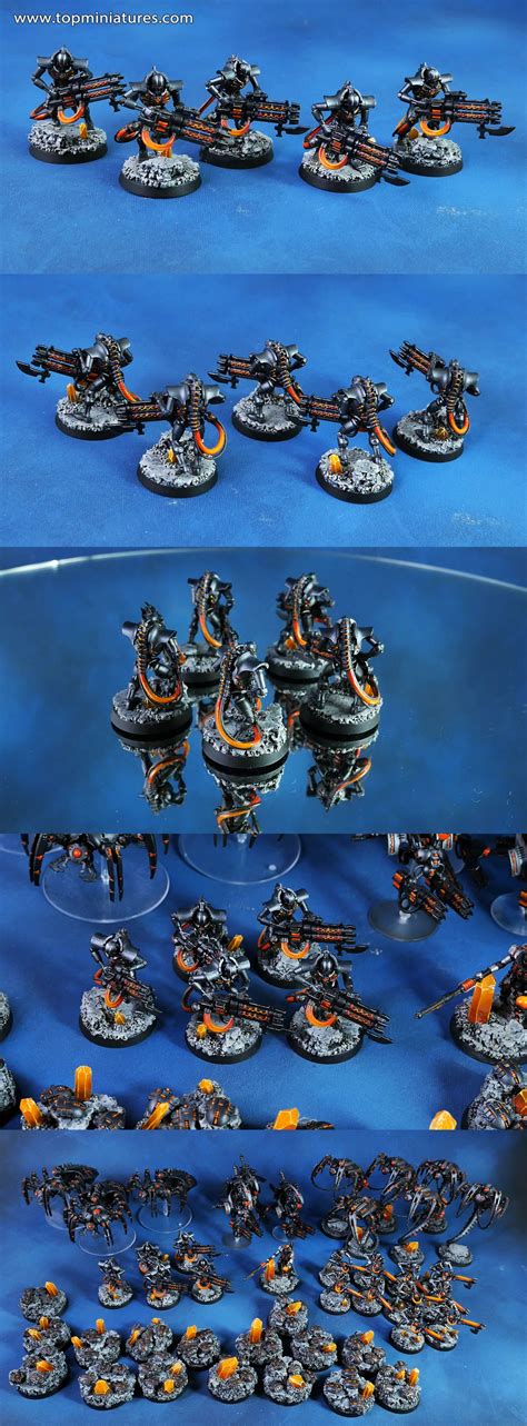 Warhammer 40k metallic necron immortals with orange crystal bases | Warhammer art, Warhammer 40k ...