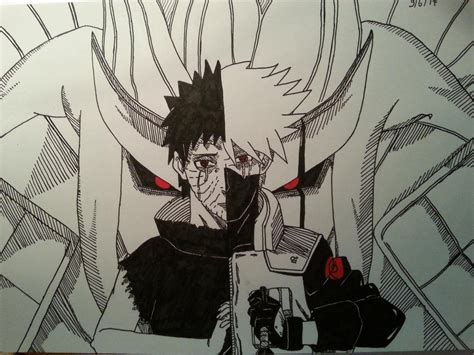 Obito and Kakashi with their susanoo(fanart) by fabrodrawinggains on ...