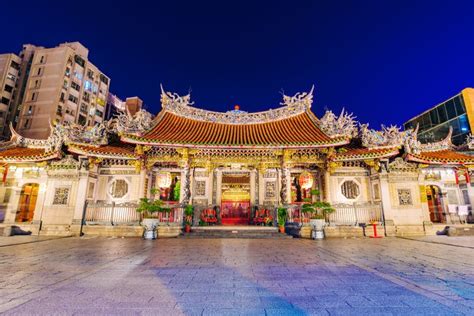 Longshan Temple Entrance at Night Editorial Photography - Image of scene, spirituality: 95084127