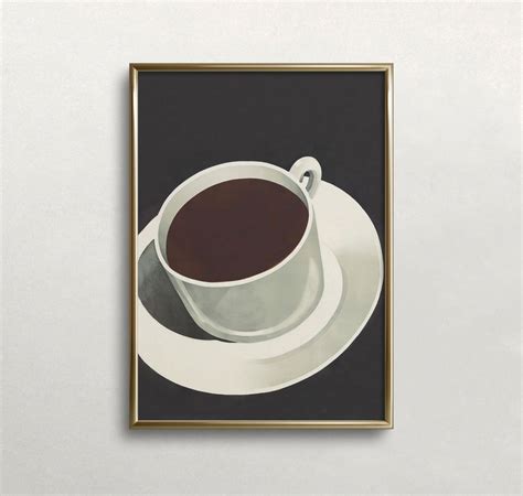 Black Coffee Art, Vintage Wall Art, Coffee Bar Decor, Muted Neutral ...