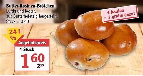 Butter Rosinen-brotchen Angebot bei Globus - 1Prospekte.de