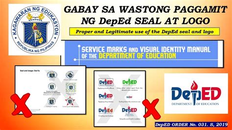 PROPER USE OF DepEd SEAL AND LOGO - YouTube