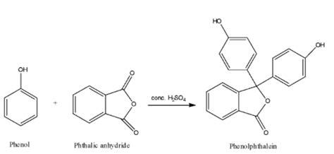 Phenol is heated with phthalic anhydride in the presence of conc. ${H_2}S{O_4}$. The product ...