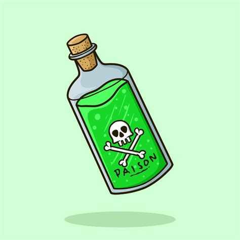 Poison in a Bottle Cartoon vector Illustration 9196168 Vector Art at Vecteezy