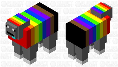 The DUM Rainbow sheep Minecraft Mob Skin