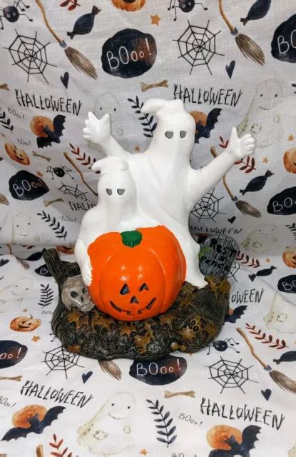 VINTAGE SCIOTO Molds Ceramic 1979 Ghosts with Pumpkin Halloween Decor Spooky $54.95 - PicClick