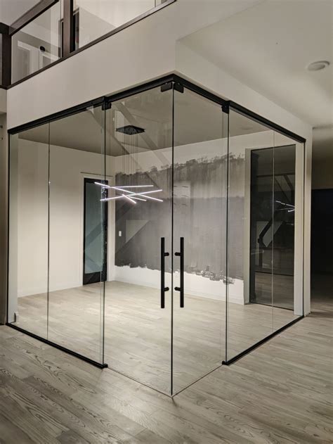 Office/Den Glass | Glass office doors, Gym room at home, Home gym basement