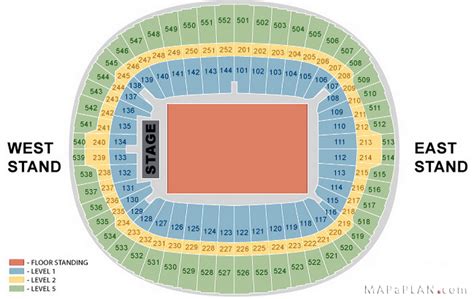 Wembley Stadium seating plan - Detailed layout - MapaPlan.com