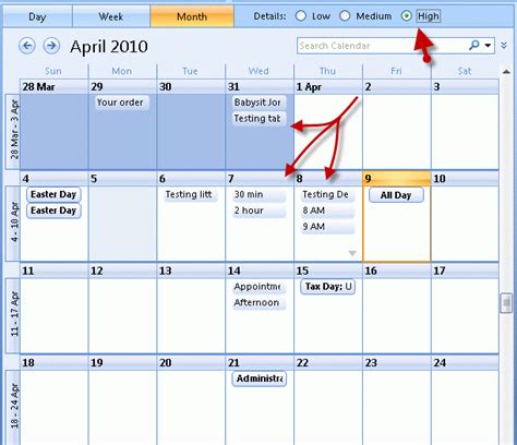 Calendar Detail View in Outlook - Outlook Tips