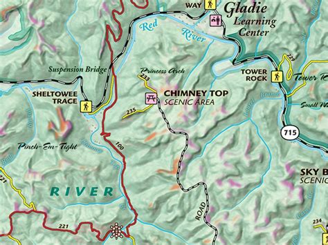 Red River Gorge Backpacking Map