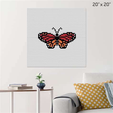 Monarch Butterfly Pixel Art Wall Poster ...